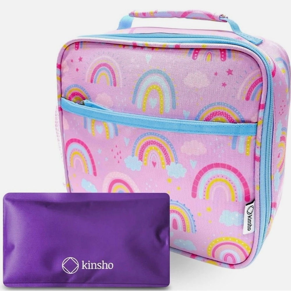 Pink Rainbow Kids Lunch Bag